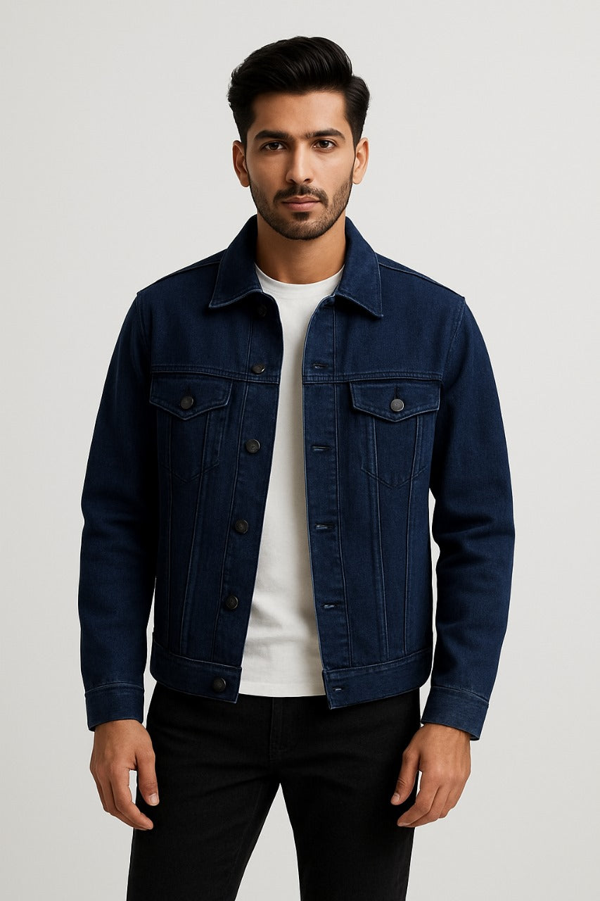Zarwaad - Denim Jacket For Men - Navy Blue