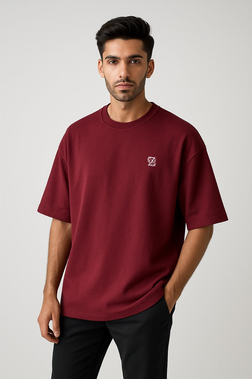 Zarwaad - Premium Drop Shoulder T-Shirt For Men & Women - Maroon